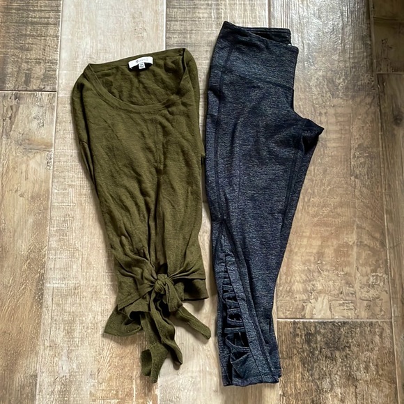 Athleta Tops - XXS Bundle Deal 2 for $18 - Athleta Yoga Leggings Madewell Crop Sweater